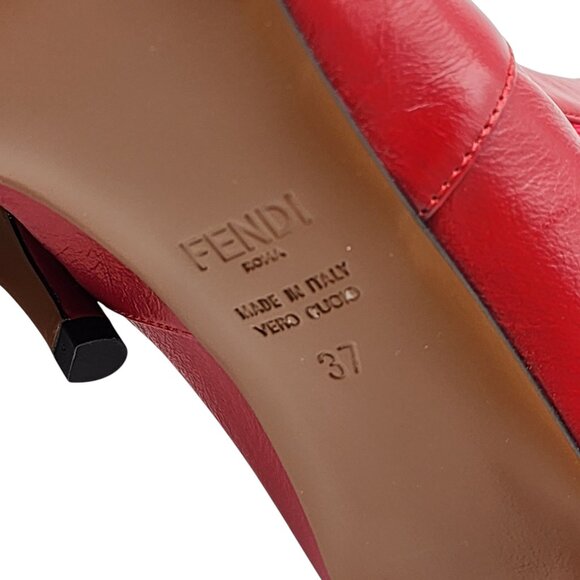 Fendi Rockoko Sock Ankle Booties - Red - Picture 8 of 8
